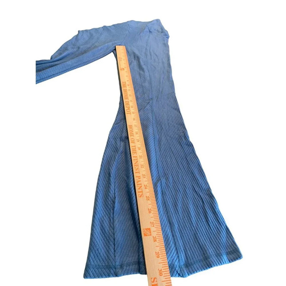 Area Stars XS Blue Ribbed Knit Flare Pants - Picture 11 of 11